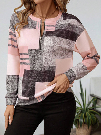 Aria | Abstract Zip Pullover