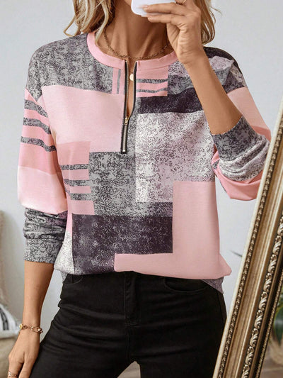 Aria | Abstract Zip Pullover