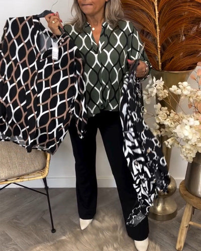 Juliette | Patterned Satin Blouse