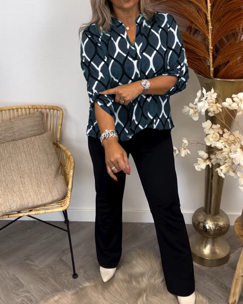 Juliette | Patterned Satin Blouse