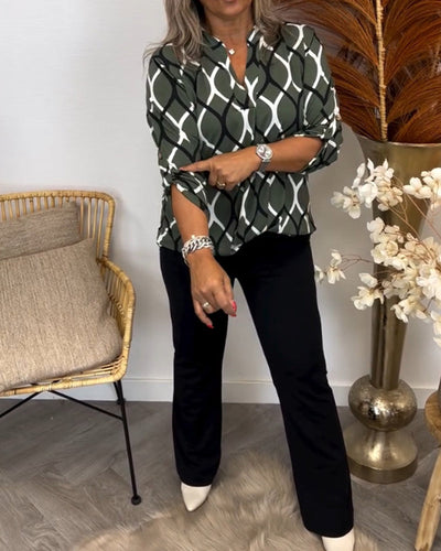 Juliette | Patterned Satin Blouse