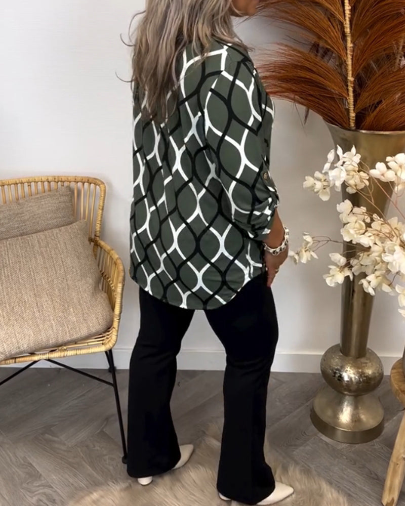 Juliette | Patterned Satin Blouse