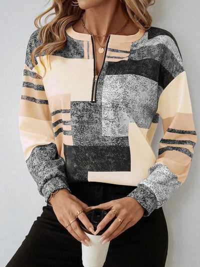 Aria | Abstract Zip Pullover