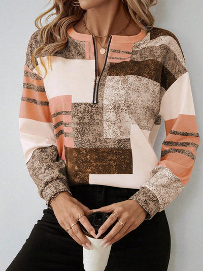 Aria | Abstract Zip Pullover