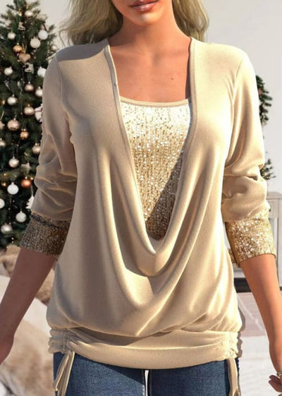 Noëlle | Festive Drape Blouse
