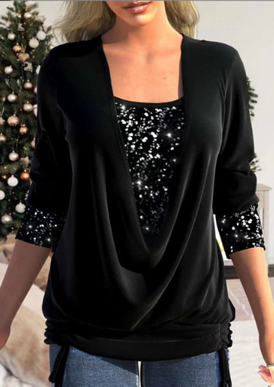 Noëlle | Festive Drape Blouse