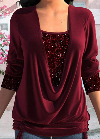 Noëlle | Festive Drape Blouse