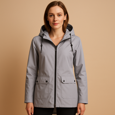 Margot | Long Water-Resistant Hooded Raincoat