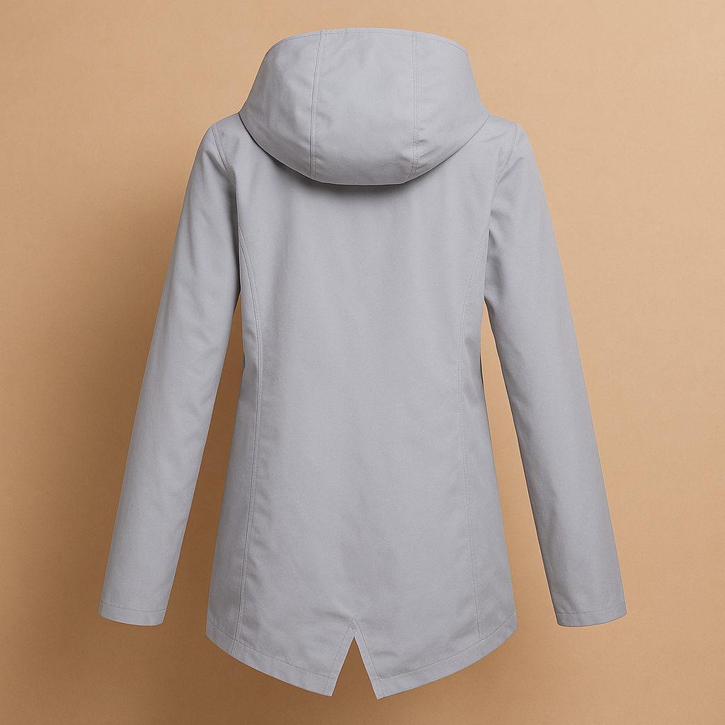 Margot | Long Water-Resistant Hooded Raincoat