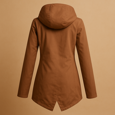 Margot | Long Water-Resistant Hooded Raincoat