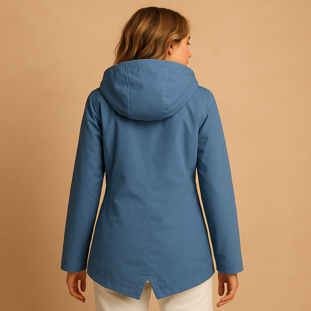 Margot | Long Water-Resistant Hooded Raincoat