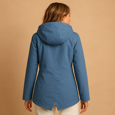 Margot | Long Water-Resistant Hooded Raincoat