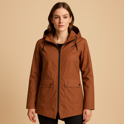 Margot | Long Water-Resistant Hooded Raincoat