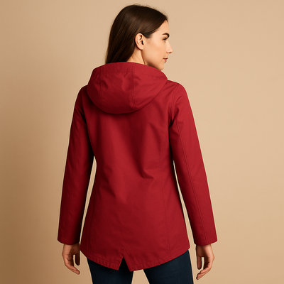 Margot | Long Water-Resistant Hooded Raincoat