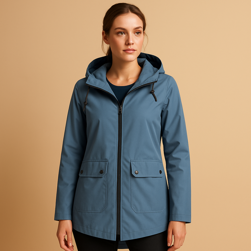 Margot | Long Water-Resistant Hooded Raincoat