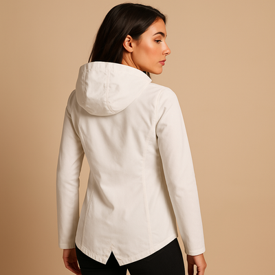 Margot | Long Water-Resistant Hooded Raincoat