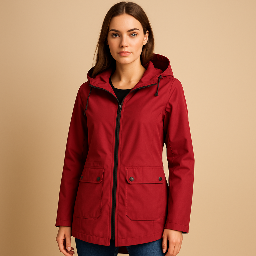 Margot | Long Water-Resistant Hooded Raincoat