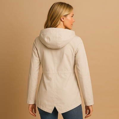 Margot | Long Water-Resistant Hooded Raincoat